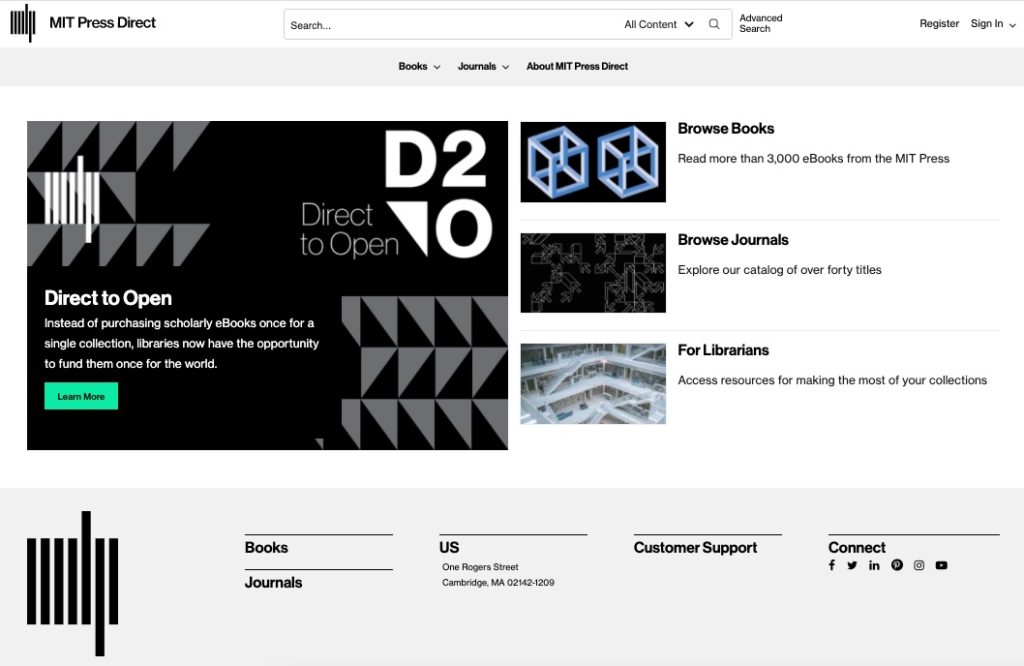 MIT Press Direct Homepage