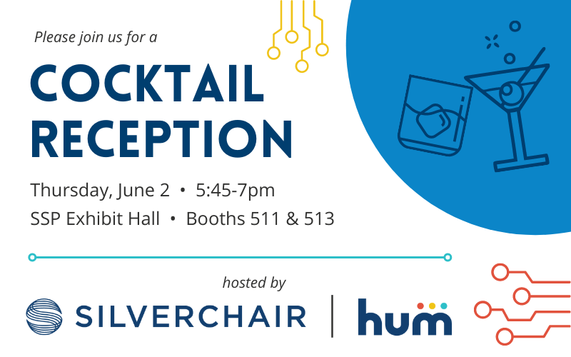 SSP cocktail reception, June 2, 5:45pm, booth 511