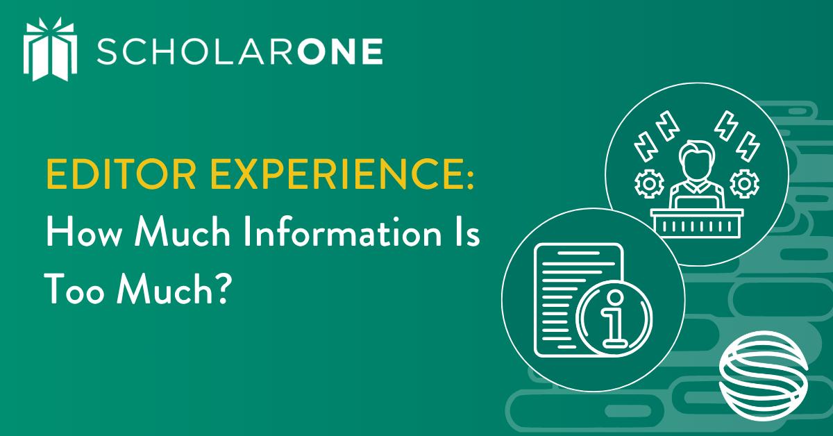 Editor Experience: How Much Information Is Too Much?