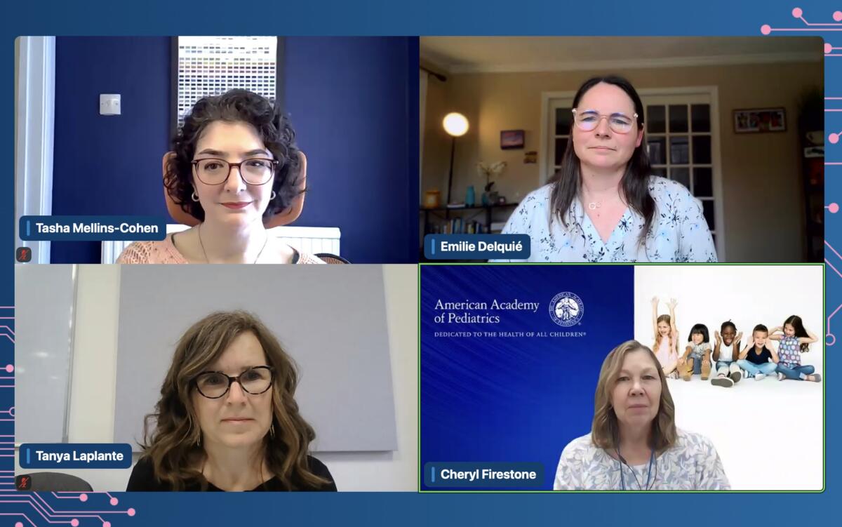 Screenshot of panelists