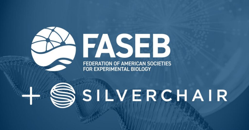 Federation of American Societies for Experimental Biology logo, a plus sign, and the Silverchair logo